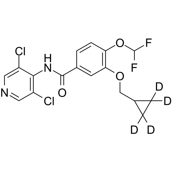Roflumilast-d4 Chemical Structure Roflumilast-d4(Synonyms: 罗氟司特 d4)