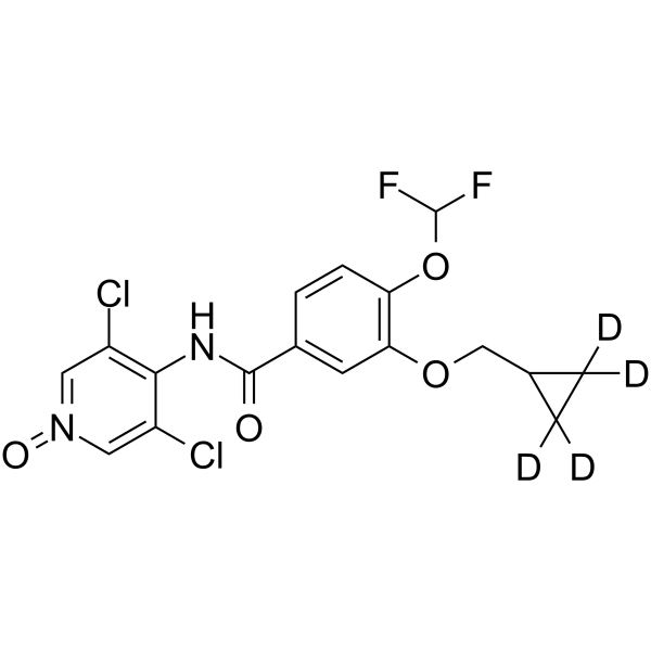 Roflumilast-d4 N-Oxide Chemical Structure Roflumilast-d4 N-Oxide(Synonyms: 罗氟司特 d4 (N 氧化物))