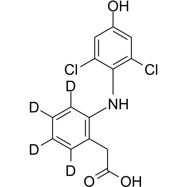 4'-Hydroxy diclofenac-d4 Chemical Structure 4