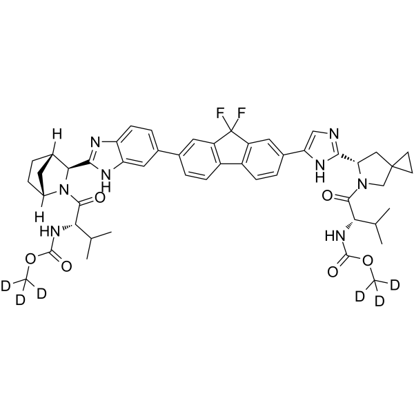Ledipasvir-d6 Chemical Structure Ledipasvir-d6(Synonyms: GS-5885-d6)
