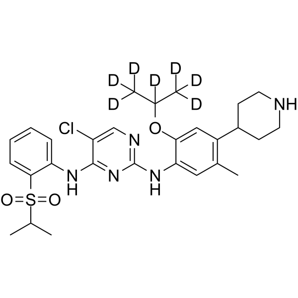 Ceritinib D7 Chemical Structure Ceritinib D7(Synonyms: LDK378 D7)