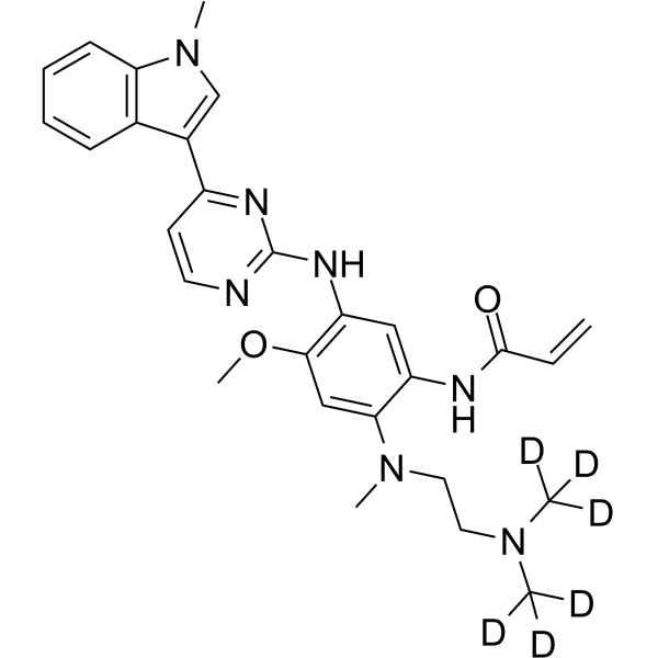 Osimertinib-d6 Chemical Structure Osimertinib-d6(Synonyms: AZD-9291-d6; Mereletinib-d6)