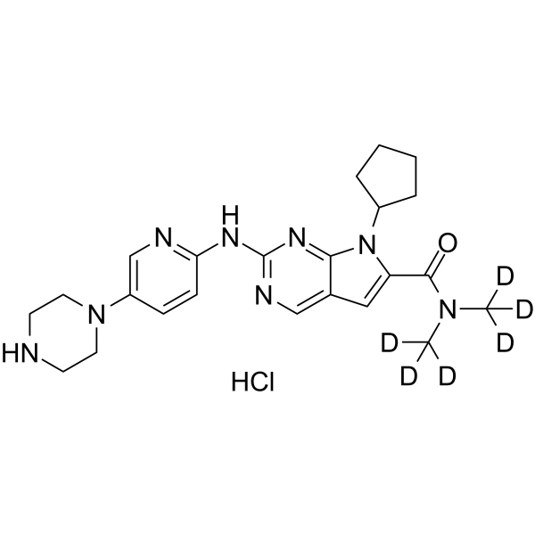 Ribociclib-d6 hydrochloride Chemical Structure Ribociclib-d6 hydrochloride(Synonyms: LEE011-d6 hydrochloride)