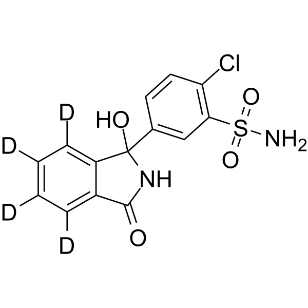 Chlorthalidone-D4 Chemical Structure Chlorthalidone-D4(Synonyms: 氯噻酮 D4)
