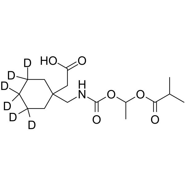 Gabapentin enacarbil-d6 Chemical Structure Gabapentin enacarbil-d6(Synonyms: XP-13512-d6)
