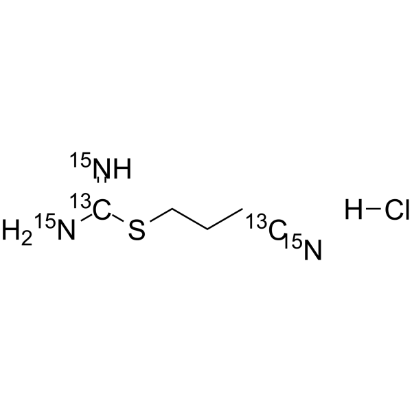 Kevetrin hydrochloride-13C2,15N3 Chemical Structure Kevetrin hydrochloride-13C2,15N3