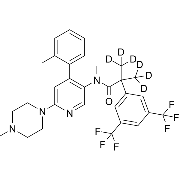 Netupitant-d6 Chemical Structure Netupitant-d6(Synonyms: 奈妥吡坦 D6; CID-6451149-d6)