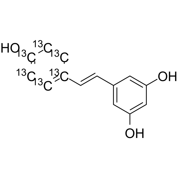 Resveratrol-13C6 Chemical Structure Resveratrol-13C6(Synonyms: trans-Resveratrol-13C6; SRT501-13C6)