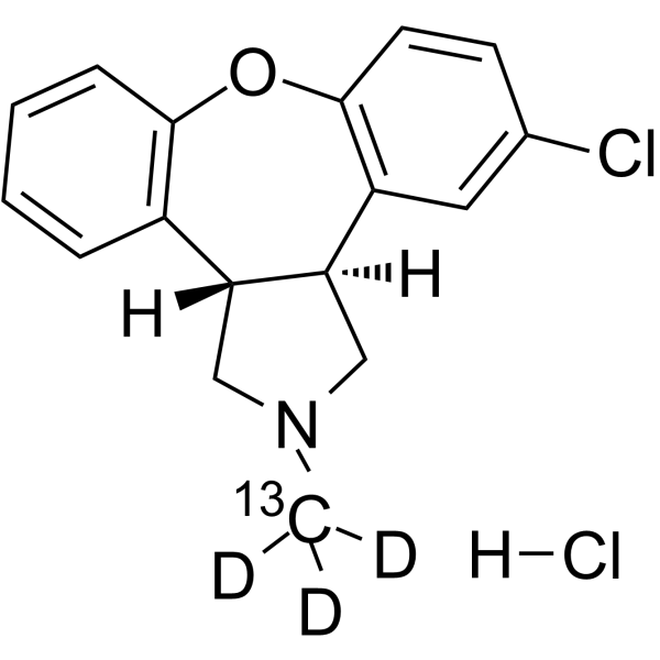 Asenapine-13C,d3 hydrochloride Chemical Structure Asenapine-13C,d3 hydrochloride