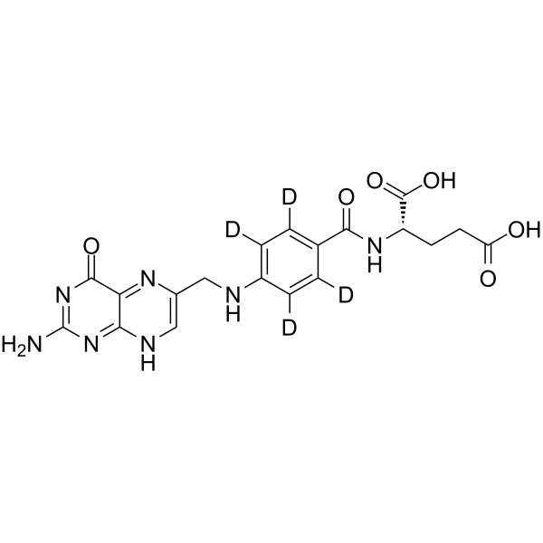 Folic acid-d4 Chemical Structure Folic acid-d4(Synonyms: Vitamin B9-d4; Vitamin M-d4)