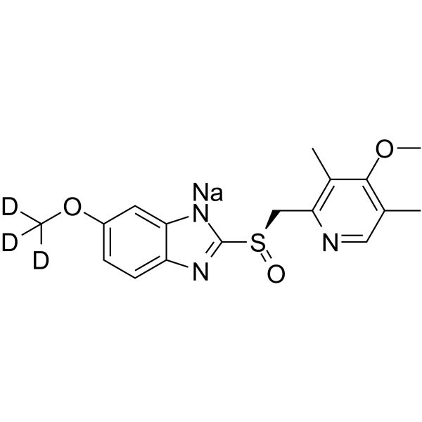 Esomeprazole-d3 sodium Chemical Structure Esomeprazole-d3 sodium