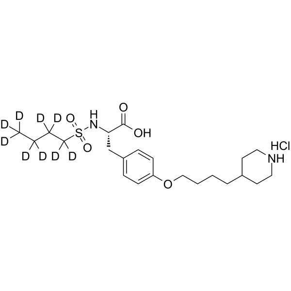 Tirofiban-d9 hydrochloride Chemical Structure Tirofiban-d9 hydrochloride