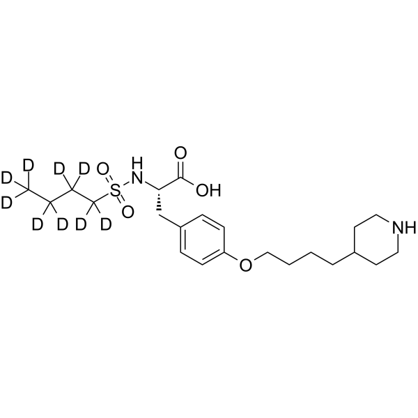 Tirofiban-d9 Chemical Structure Tirofiban-d9(Synonyms: L700462-d9; MK383-d9)