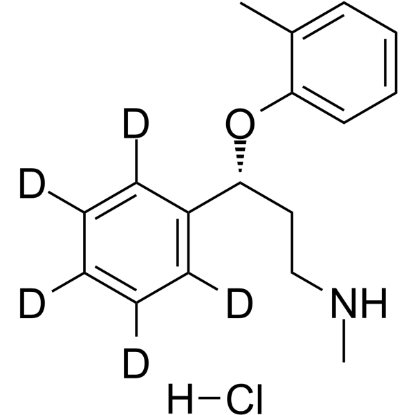 Atomoxetine-d5 hydrochloride(Synonyms: Tomoxetine-d5 hydrochloride;  LY 139603-d5 ; (R)-Tomoxetine-d5 hydrochloride)