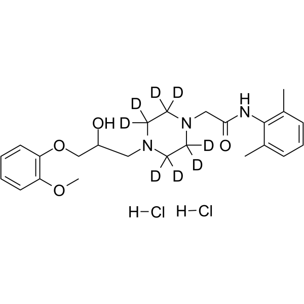 Ranolazine-d8 dihydrochloride Chemical Structure Ranolazine-d8 dihydrochloride(Synonyms: CVT 303-d8 dihydrochloride; RS 43285-d8)