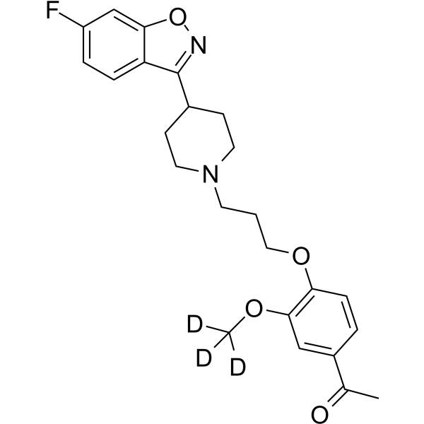 Iloperidone-d3 Chemical Structure Iloperidone-d3(Synonyms: 伊潘立酮 d3)