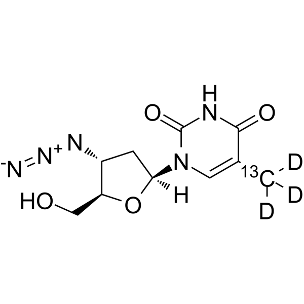 Zidovudine-13C,d3(Synonyms: Azidothymidine-13C,d3;  AZT-13C,d3;  ZDV-13C,d3)