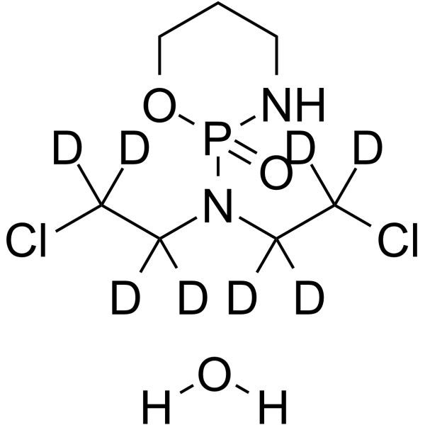 Cyclophosphamide-d8 hydrate Chemical Structure Cyclophosphamide-d8 hydrate(Synonyms: 环磷酰胺水合物 d8 (hydrate))