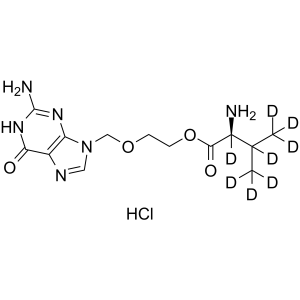 Valacyclovir-d8 hydrochloride(Synonyms: 盐酸伐昔洛韦 d8 (盐酸盐))