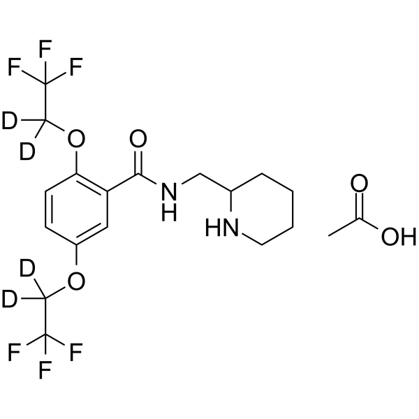 Flecainide-d4 acetate Chemical Structure Flecainide-d4 acetate(Synonyms: R-818-d4)