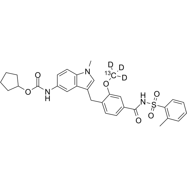 Zafirlukast-13C,d3 Chemical Structure Zafirlukast-13C,d3(Synonyms: ICI 204219-13C,d3)