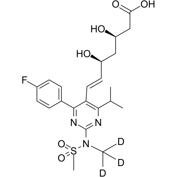 Rosuvastatin D3 Chemical Structure Rosuvastatin D3(Synonyms: ZD 4522 D3)