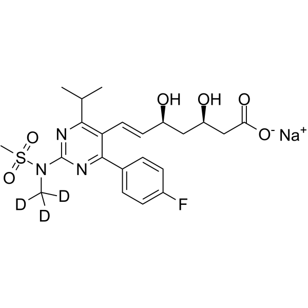 Rosuvastatin D3 Sodium Chemical Structure Rosuvastatin D3 Sodium