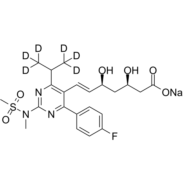 Rosuvastatin D6 Sodium Chemical Structure Rosuvastatin D6 Sodium
