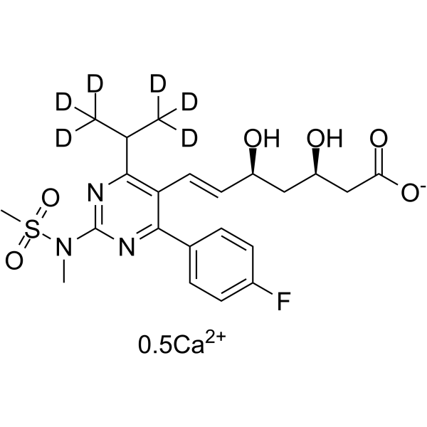 Rosuvastatin D6 Calcium Chemical Structure Rosuvastatin D6 Calcium(Synonyms: 瑞舒伐他汀钙 D6)