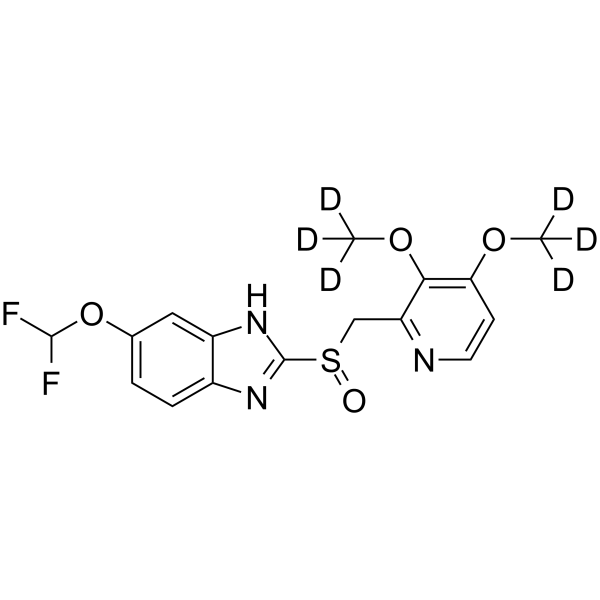 Pantoprazole-d6 Chemical Structure Pantoprazole-d6(Synonyms: BY1023-d6; SKF96022-d6)