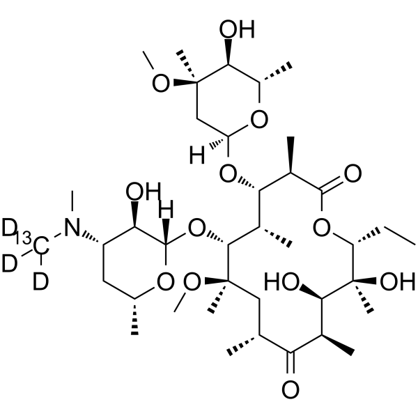 Clarithromycin-13C,d3 Chemical Structure Clarithromycin-13C,d3(Synonyms: 克拉霉素 13C-d3)