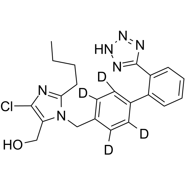 Losartan D4 Chemical Structure Losartan D4(Synonyms: 氯沙坦 D4; DuP-753 D4)