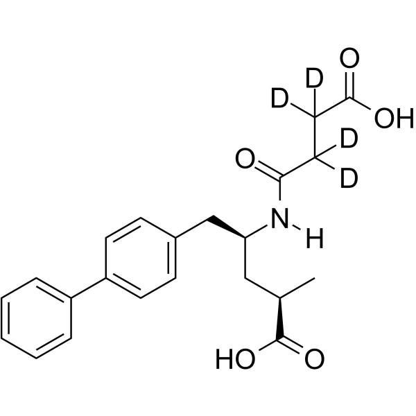 Sacubitrilat-d4 Chemical Structure Sacubitrilat-d4(Synonyms: Desethyl Sacubitril-d4; LBQ-657-d4)