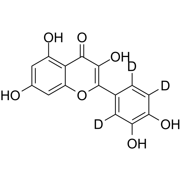Quercetin-d3 Chemical Structure Quercetin-d3(Synonyms: 槲皮素 d3)
