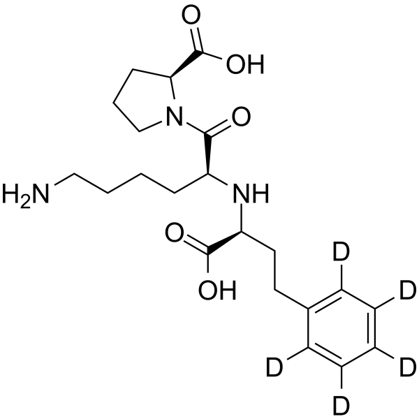 Lisinopril-d5 Chemical Structure Lisinopril-d5(Synonyms: MK-521-d5)