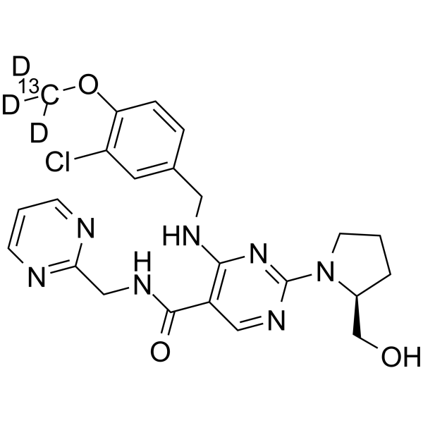 Avanafil-13C,d3 Chemical Structure Avanafil-13C,d3(Synonyms: TA1790-13C,d3)