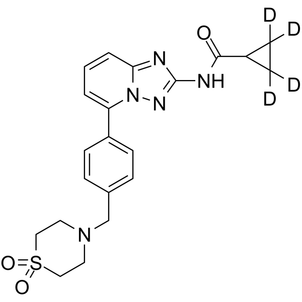 Filgotinib-d4 Chemical Structure Filgotinib-d4(Synonyms: GLPG0634-d4)