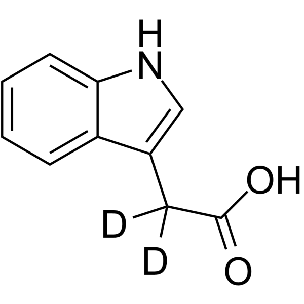 3-Indoleacetic acid-2,2-d2 Chemical Structure 3-Indoleacetic acid-2,2-d2(Synonyms: Indole-3-acetic acid-2,2-d2; 3-IAA-2,2-d2)