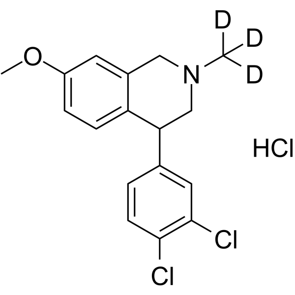 Diclofensine-d3 hydrochloride Chemical Structure Diclofensine-d3 hydrochloride(Synonyms: 双氮奋兴盐酸盐 d3 (盐酸盐))
