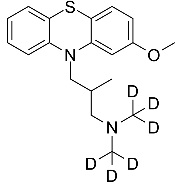 (±)-Levomepromazine-d6 Chemical Structure (±)-Levomepromazine-d6(Synonyms: (±)-Methotrimeprazine-d6; dl-Methotrimeprazine-d6)