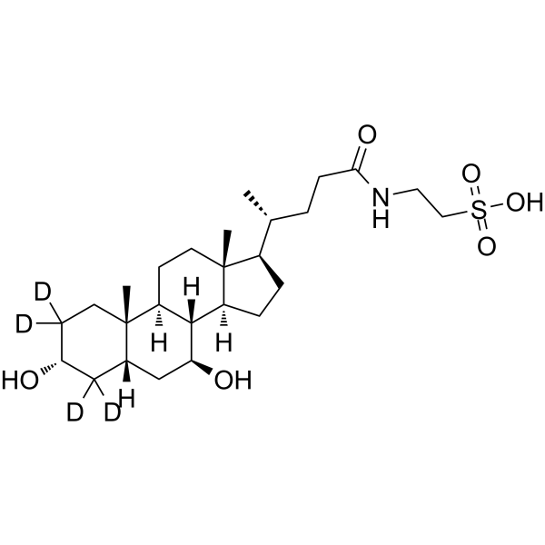 Tauroursodeoxycholate-d4(Synonyms: Tauroursodeoxycholic acid-d4;  TUDCA-d4;  UR 906-d4)