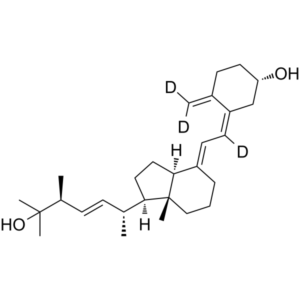 Ercalcidiol-d3 Chemical Structure Ercalcidiol-d3(Synonyms: 25-hydroxy Vitamin D2-d3)