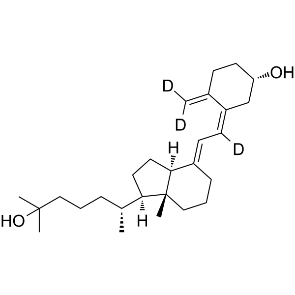 Calcifediol-d3 Chemical Structure Calcifediol-d3(Synonyms: 25-hydroxy Vitamin D3-d3)