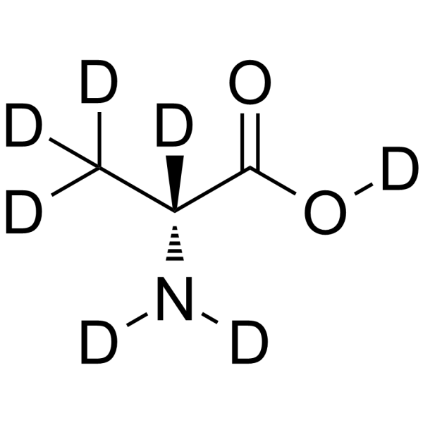 D-Alanine-d7 Chemical Structure D-Alanine-d7(Synonyms: (R)-Alanine-d7; Ba 2776-d7; D-α-Alanine-d7)