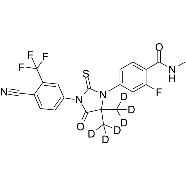 Enzalutamide-d6 Chemical Structure Enzalutamide-d6(Synonyms: MDV3100-d6)