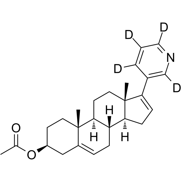 Abiraterone acetate-d4 Chemical Structure Abiraterone acetate-d4(Synonyms: CB7630-d4)