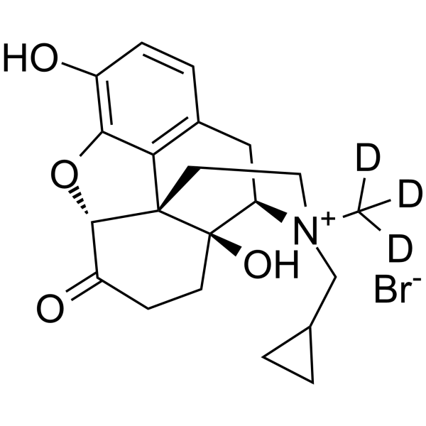 Methylnaltrexone-d3 bromide Chemical Structure Methylnaltrexone-d3 bromide(Synonyms: 溴化甲基纳曲酮 d3 (溴盐))