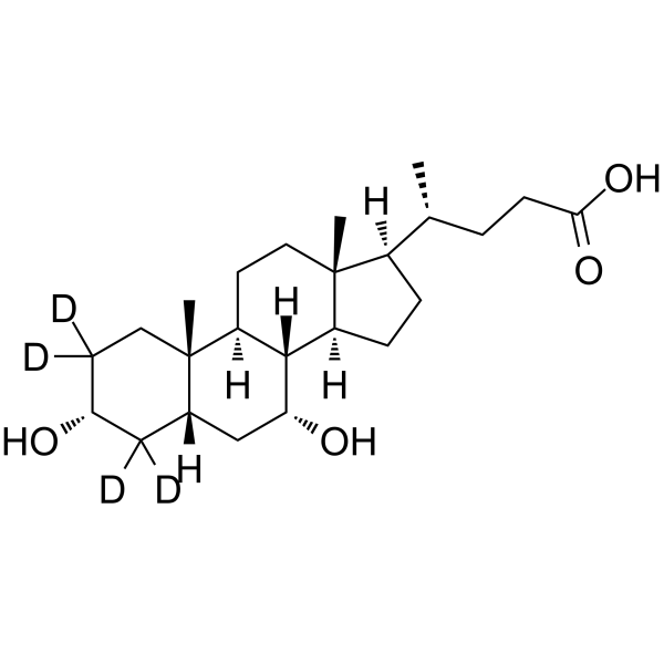 Chenodeoxycholic Acid-d4 Chemical Structure Chenodeoxycholic Acid-d4(Synonyms: CDCA-d4)