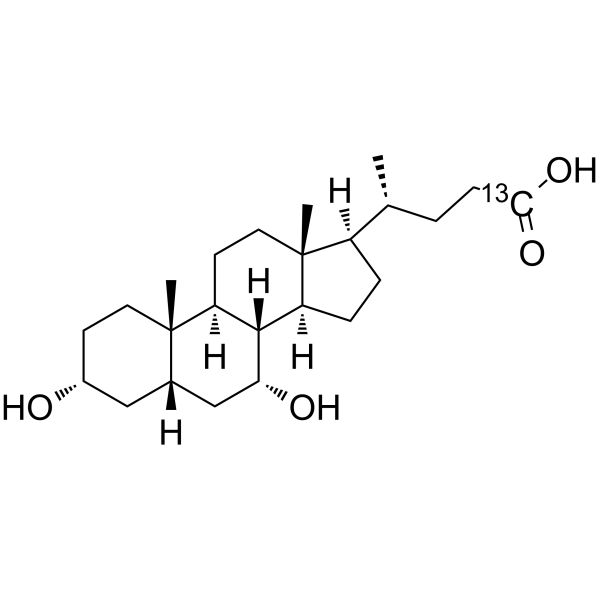 Chenodeoxycholic acid-13C Chemical Structure Chenodeoxycholic acid-13C(Synonyms: CDCA-13C)