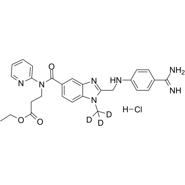 Dabigatran ethyl ester-d3 hydrochloride Chemical Structure Dabigatran ethyl ester-d3 hydrochloride